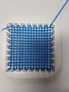 Beginners Tutorial. Weaving your first square with a Pin Loom. 