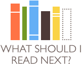 Aug 12 - 2018 newsletter Image of books with a blank book outline & the phrase what should I read next