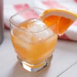 August 19, 2018 newsletter image of blushing betty cocktail with orange slice