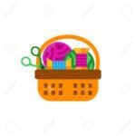 September 9 - 2018 Newsletter a wicker basket full of craft supplies