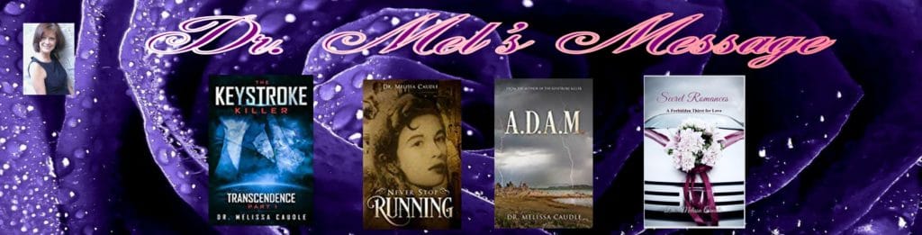 A banner showing books by Dr. Mel Caudle - Review of Never Stop Running