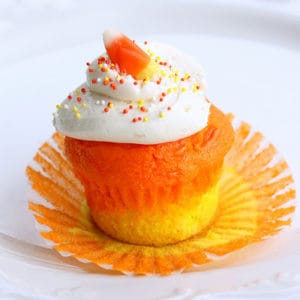 Friday Finds October 18, 2019 - Orange -yellow cupcakes with white frosting 