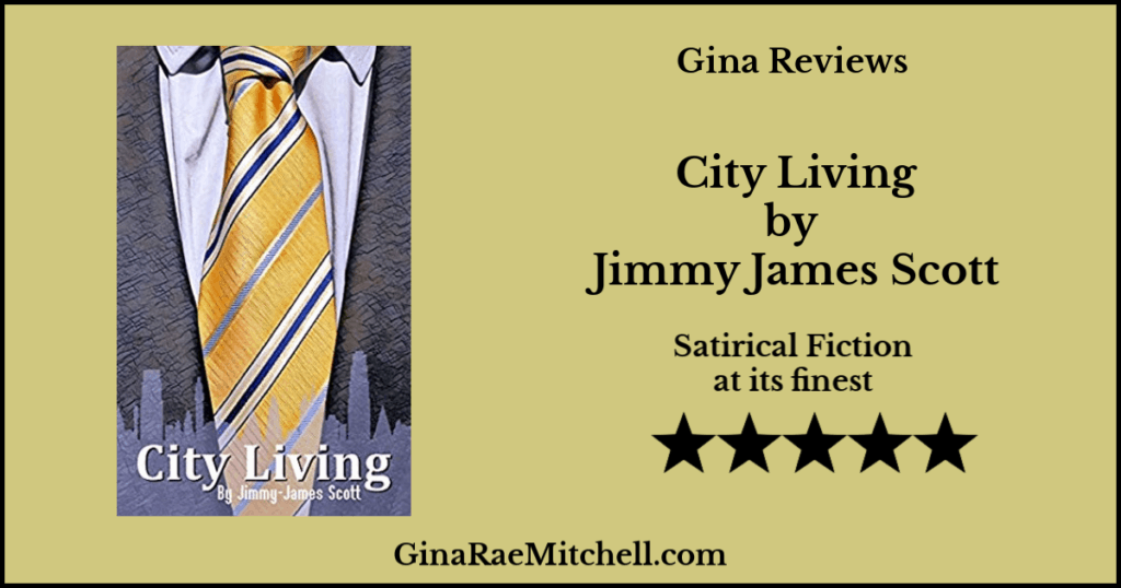 Friday Finds October 18, 2019Review: City Living by Jimmy James Scott Blog graphic with book cover on framed background