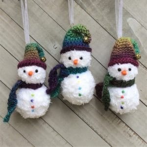 crochet snowman trio kit