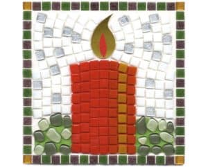 mosaic xmas candle kit