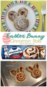 easter bunny cinnamon rolls