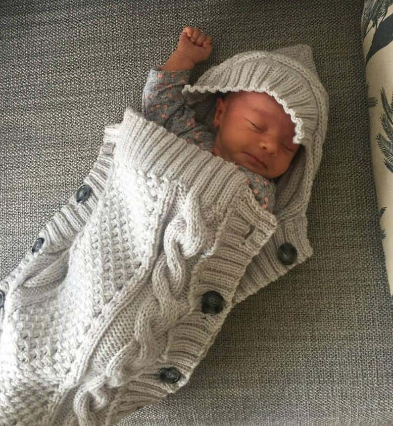 Baby Cocoon knit pattern image and purchase link | Gna's Friday Finds | July 17, 2020