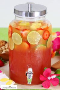 Tropical Rum Punch Fruit Luau Party Drink Recipe