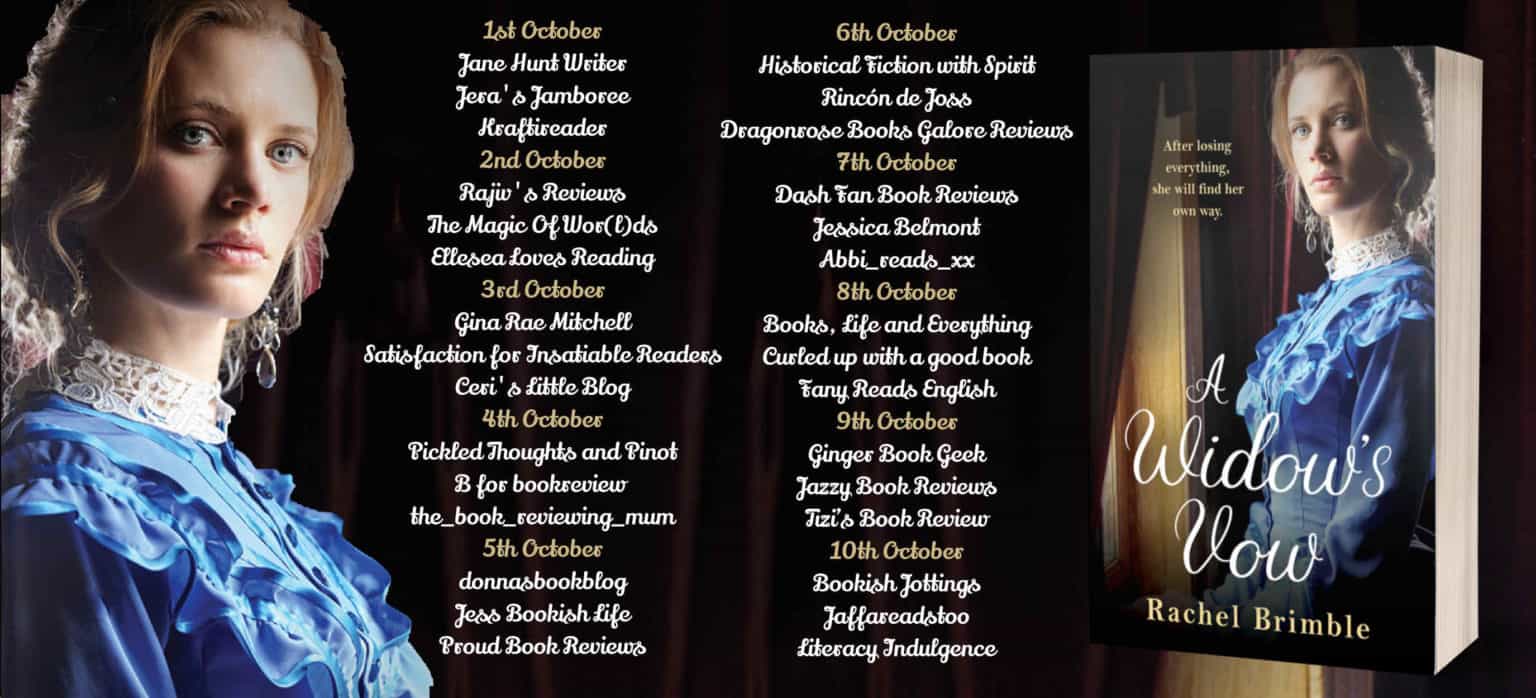 A Widow's Vow by Rachel Brimble | Book Review } Book Blog Tour Graphic