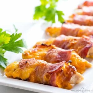 Bacon Wrapped chicken tenders by WholesomeYum