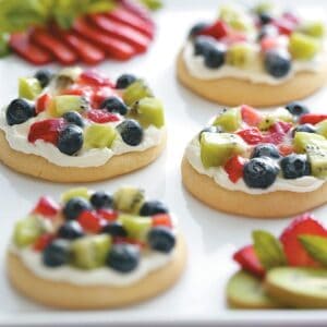 Sugar Cookie Fruit mini pizzas image for Friday Finds April 16, 2016