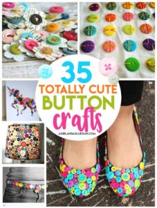 35 Cute Button Crafts from a girl and a glue gun image