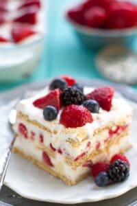 image - Strawberry No-Bake Icebox Cake from LifeMadeSweeter
