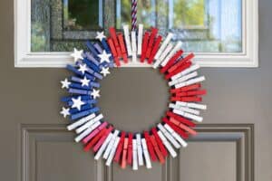 4th of July clothespin wreath image