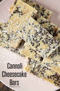 Cannoli Cheesecake Bars from the Snappy Gourmet for Gina's Friday Finds 13 August 2021