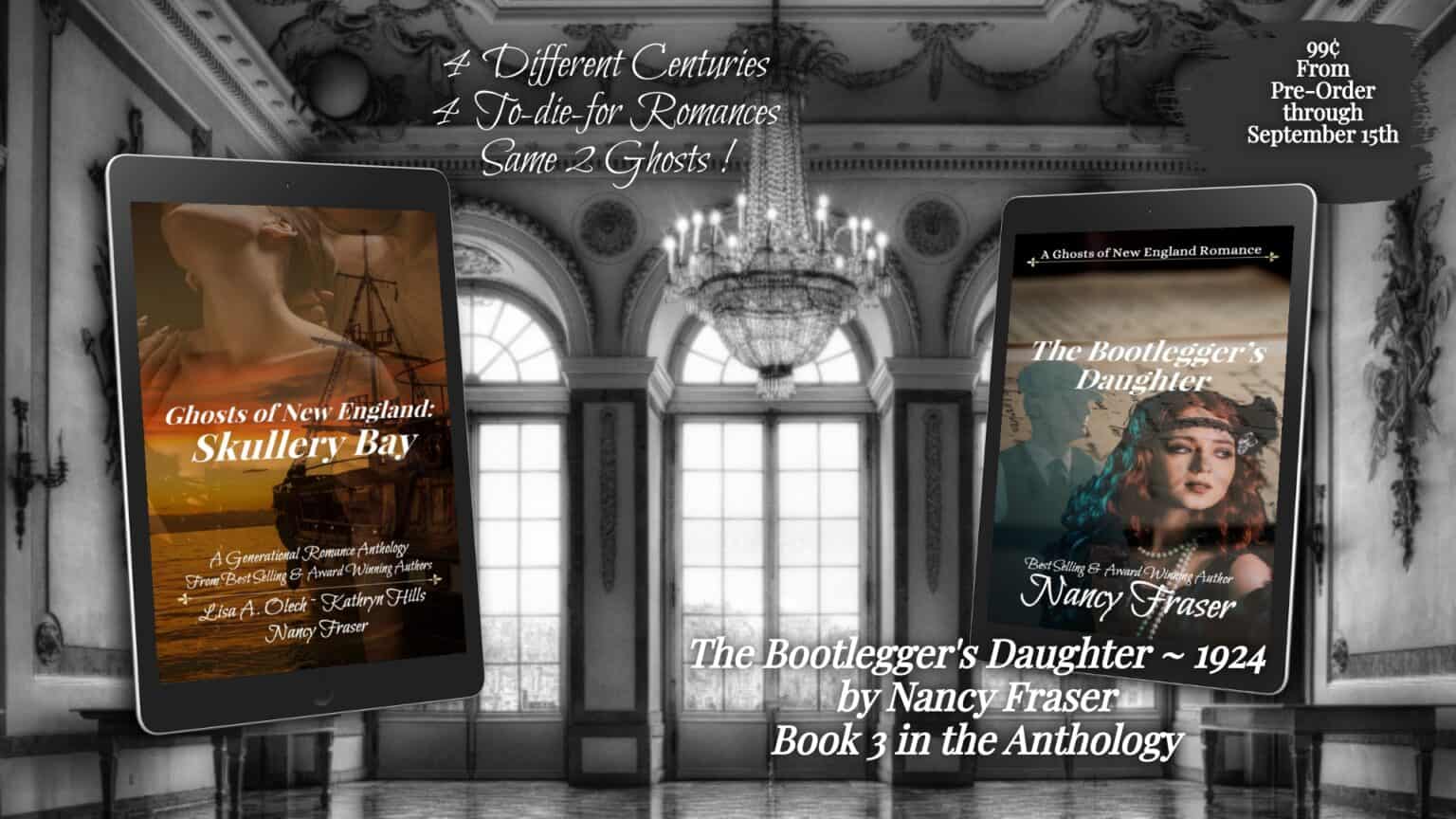 Ghosts of New England: Skullery Bay | Review - $25 Giveaway 3 Blog graphic for Ghosts of New England - Skullery Bay 2 book covers