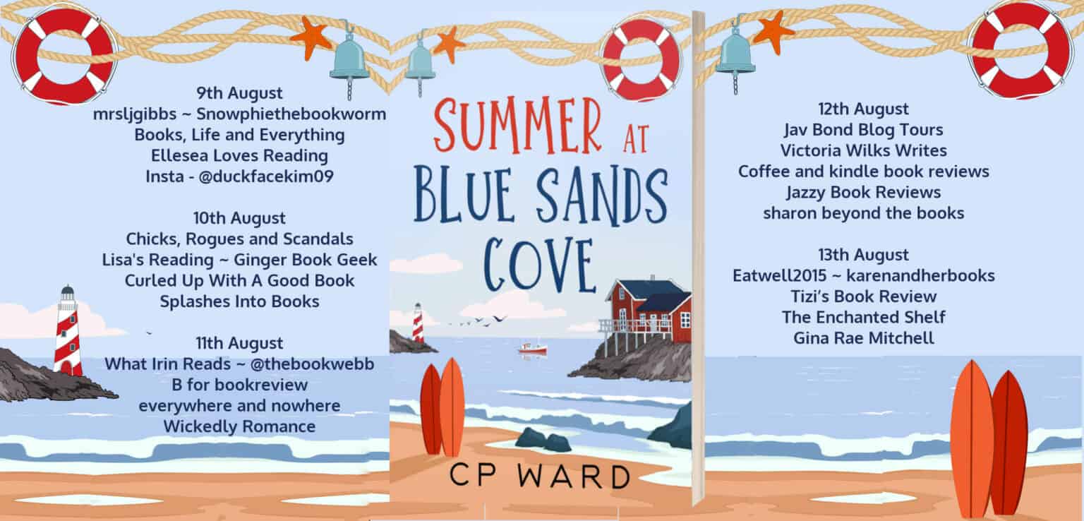 Summer at Blue Sands Cove by CP Ward (Glorious Summer #1) | Review-Excerpt 6 Summer at Blue Sands Cove Full Tour Banner image