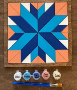 Wooden barn quilt kit painted image
