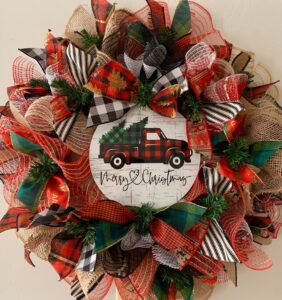 DIY Wreath Kit red truck image