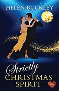 Strictly Christmas Spirit by Helen Buckley book cover image blue with couple dancing