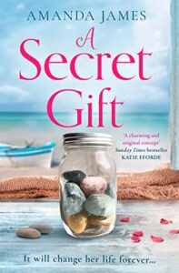 A Secret Gift Book cover image (ocean with a jar of pebbles