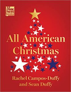 All American Christmas book cover image - red with blue white stars