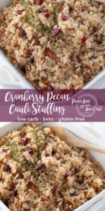 Cranberry Pecan Cauliflower Rice Low Carb Stuffing image