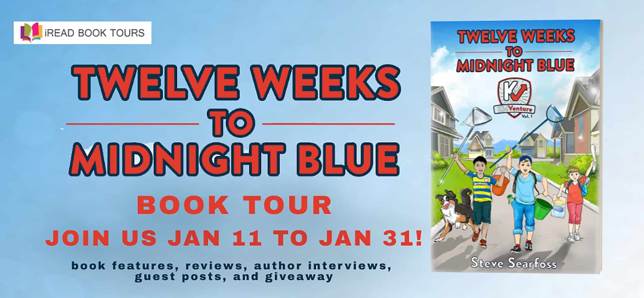 KidVenture: Twelve Weeks to Midnight Blue by Steve Searfoss | $25 Giveaway, Author Interview, Review