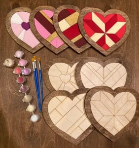 Valentine's Day Barn Quilt Painting Kit image