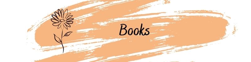 Orange Divider Banner Books swirl -