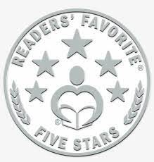 Readers Favorite 5 Star award image white & silver