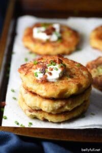 Loaded Mashed Potato Cakes from BellyFull image