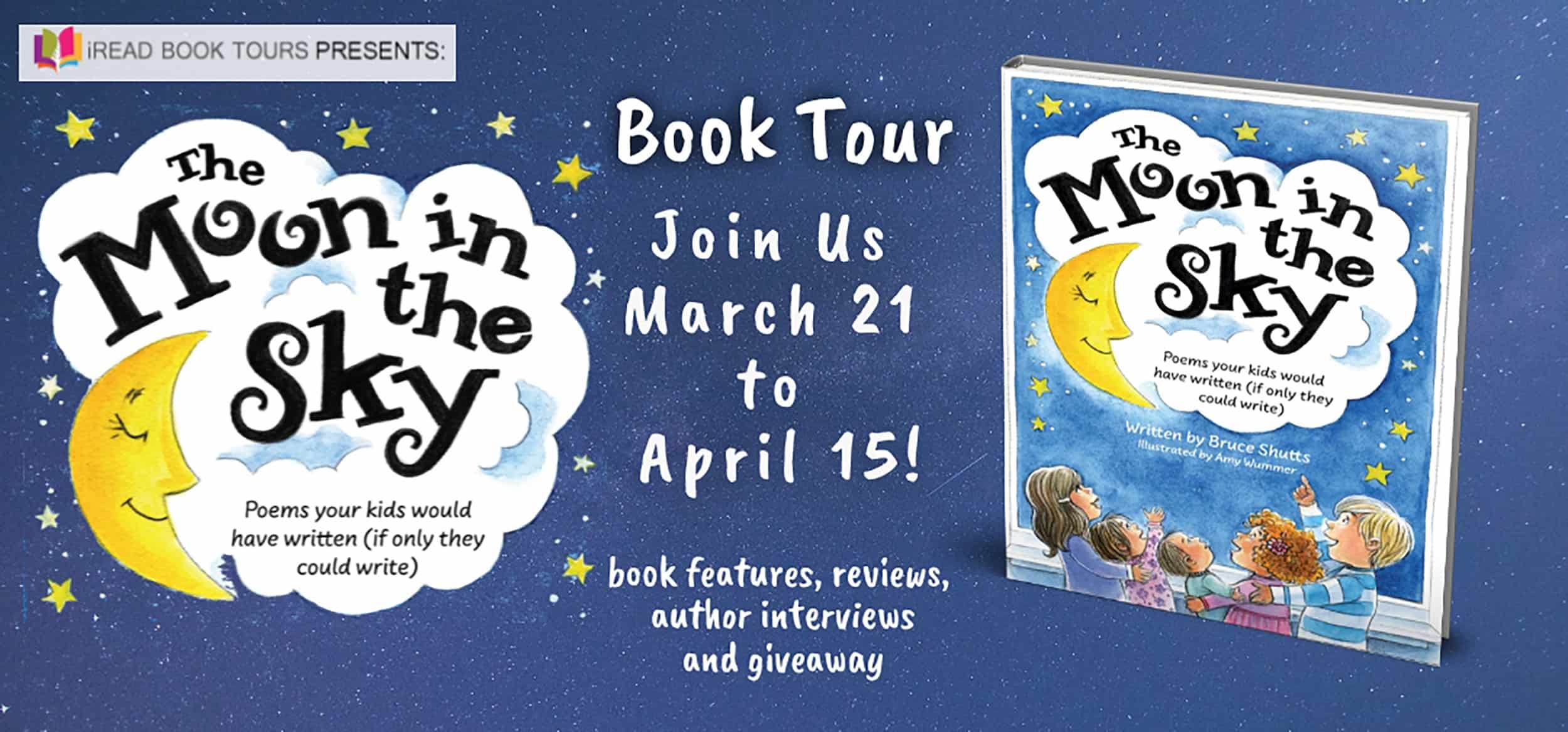 The Moon in the Sky by Bruce Shutts | Giveaway - 5 Winners | Review | Humorous Poems