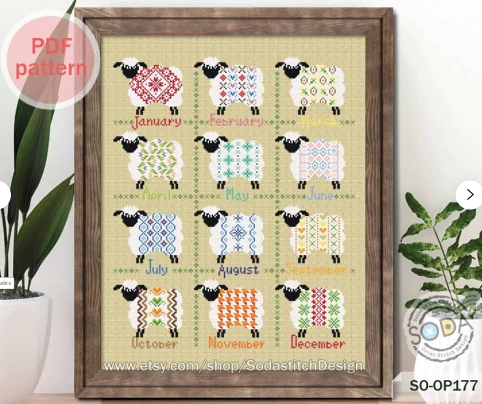 Friday Finds for 29 April 2022 | Book News, Indie Authors, Delicious Recipes, Hilarious Blogs, and Crafts 13 Sheep Crossstitch months pdf from sodastitchdesign