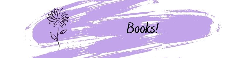 Divider Banners lavender swirl w flower - Books