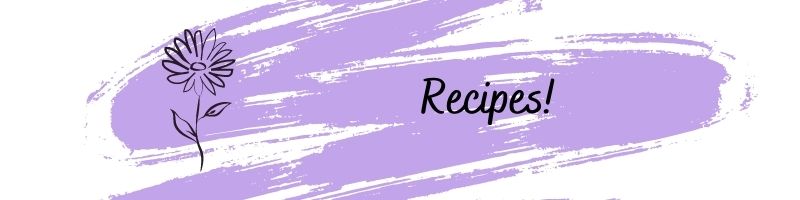 Divider Banners lavender swirl w flower - Recipes
