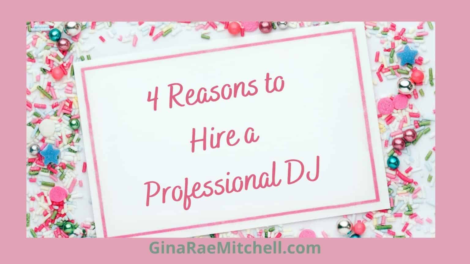 4 Reasons You Should Hire a Professional DJ for Your Party 1 Professional DJ Pink Party Invite