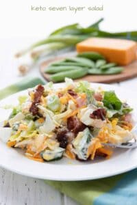 Seven Layer Salad - Ketofied from AllDayIDreamAboutFood