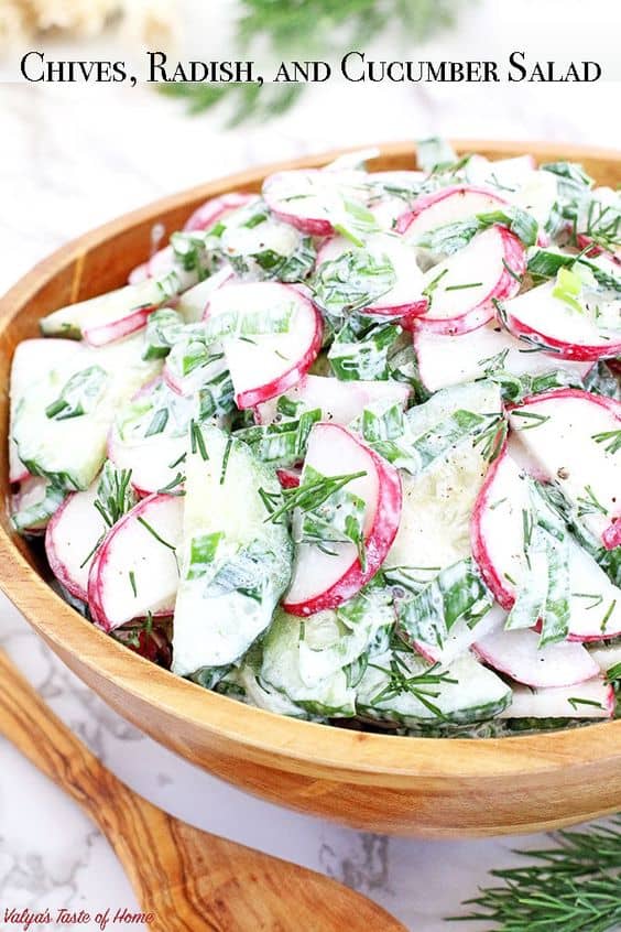 Chives, Radish, and Cucumber Salad image