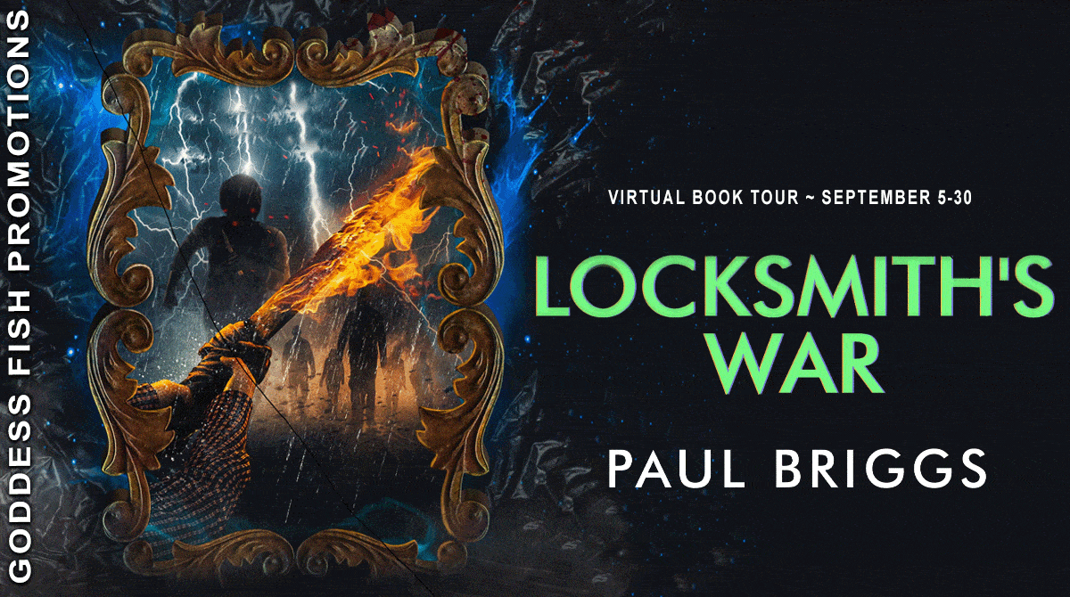 Locksmith's War by Paul Briggs (The Locksmith Trilogy) | $50 Giveaway, Character Interview with Gary, and Excerpt