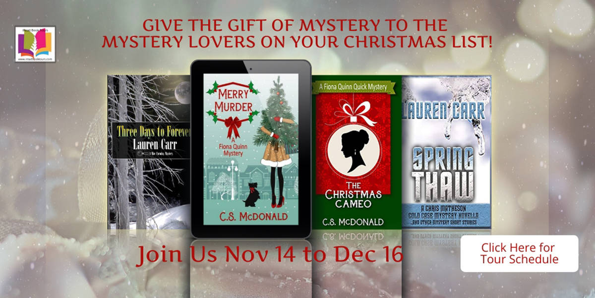 Fantastic Holiday Spotlight Tour: Fiona Quinn Mysteries by C.S. McDonald / Mac Faraday Mysteries by Lauren Carr | Giveaway featuring 1 Holiday Goodie Basket