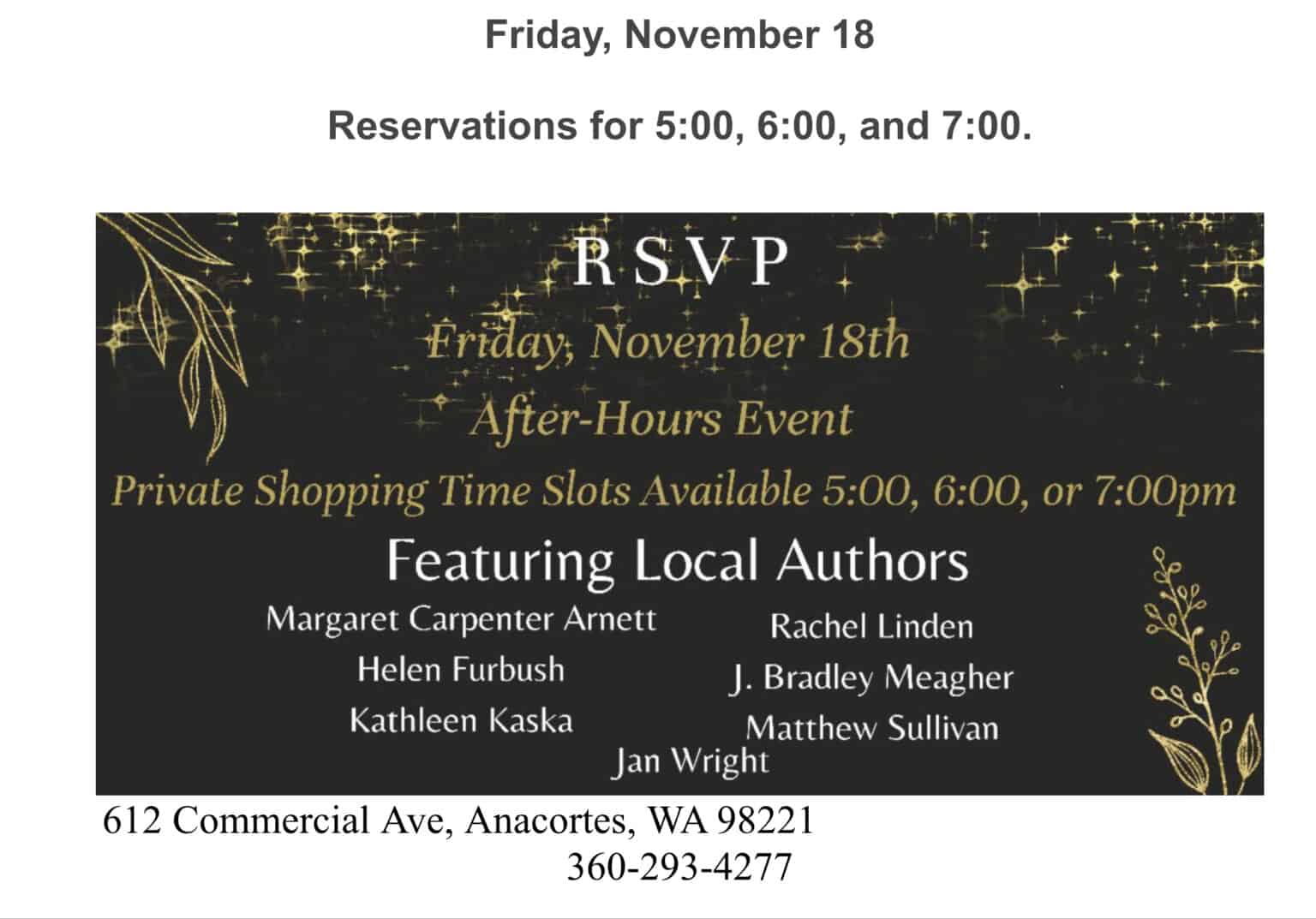 Author announcement November 18, 2022