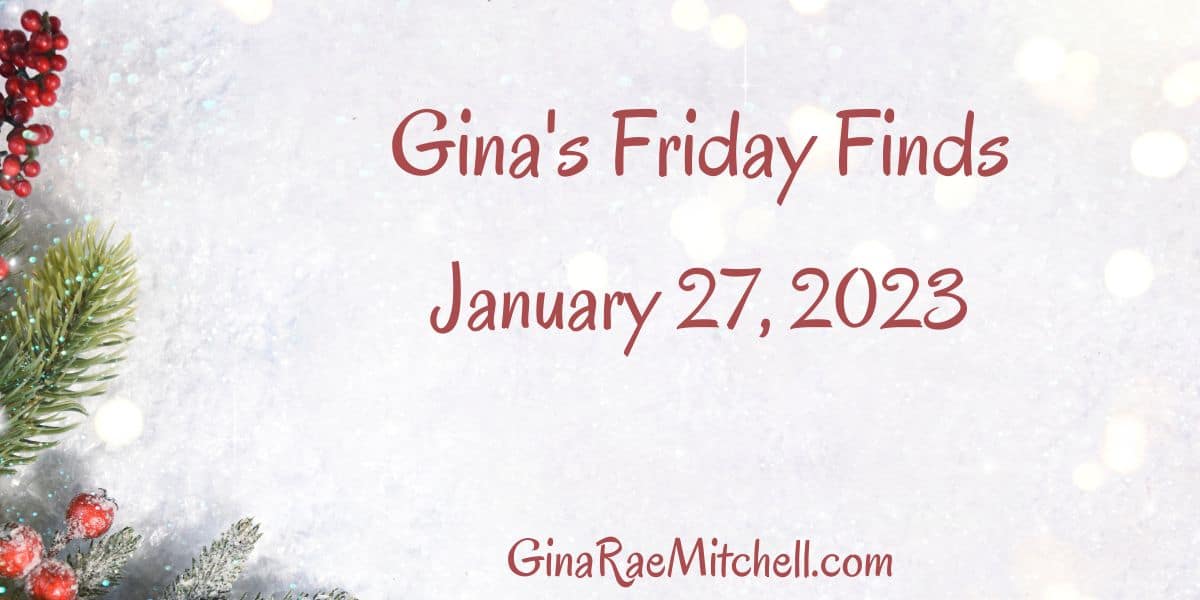 The 27 January 2023 Friday Finds are here with a new Author of the Week, Book Recs, Delish Recipes, Crafts, & a Blog Roundup.