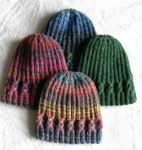 Easy Cable Knit Unisex Beanie Pattern from Aran Accessories