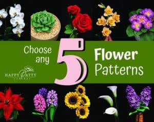 Crochet Flowers 5 patterns