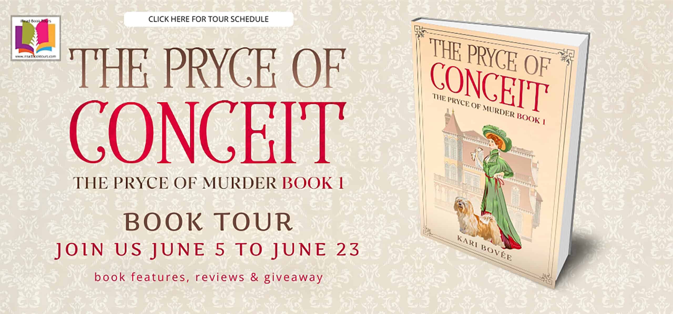 The Pryce of Conceit - A Historical Ghost Cozy Mystery by Kari Bovee (The Pryce of Murder #1) | Review ~ Guest Post ~ Giveaway | @iReadBookTours @KariBovee