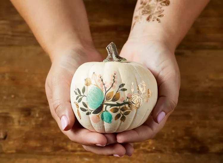 Temporary tattoo pumpkins image October 20-2023