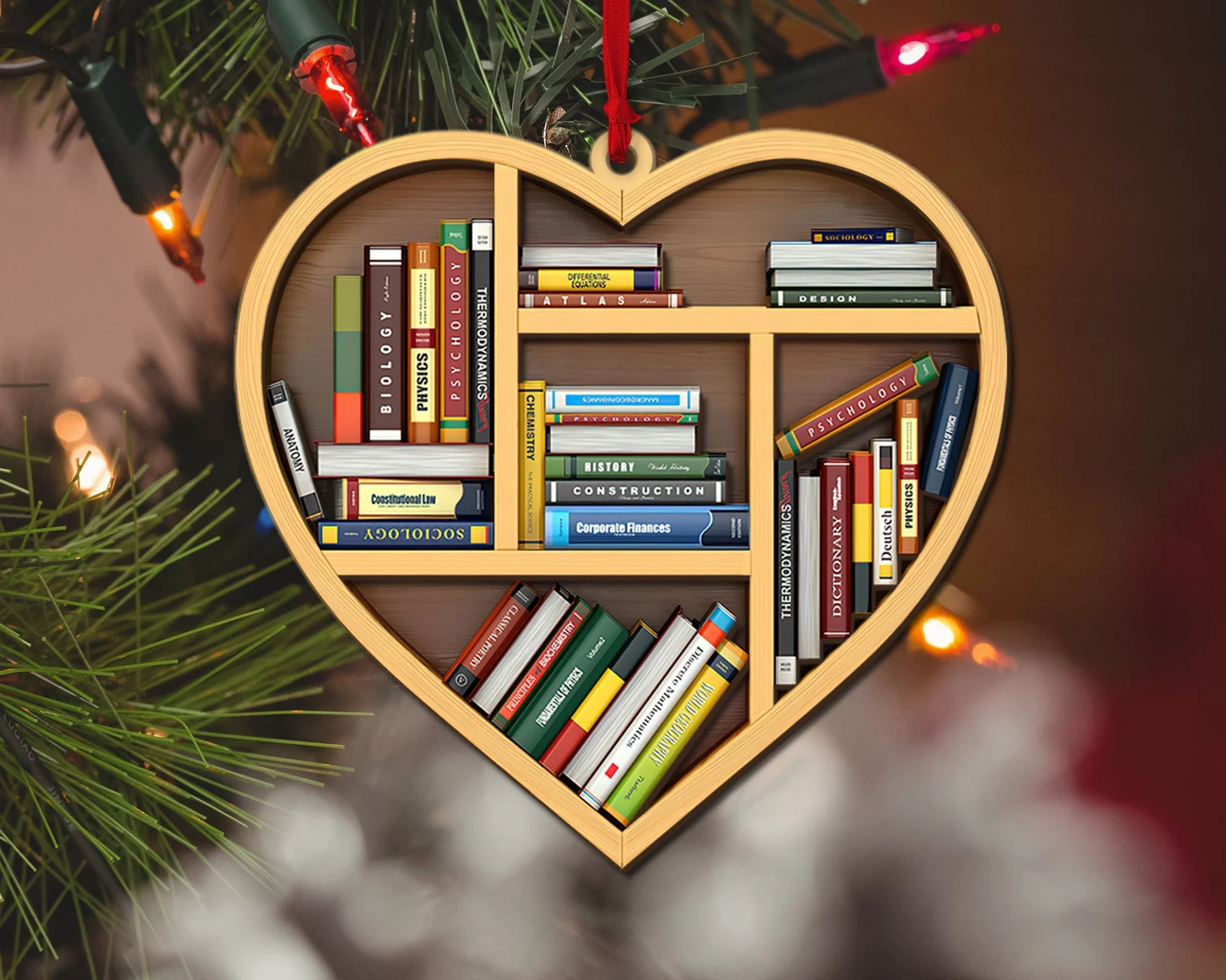 3D Heart Shaped Book Shelf Ornament November 10 - 2023