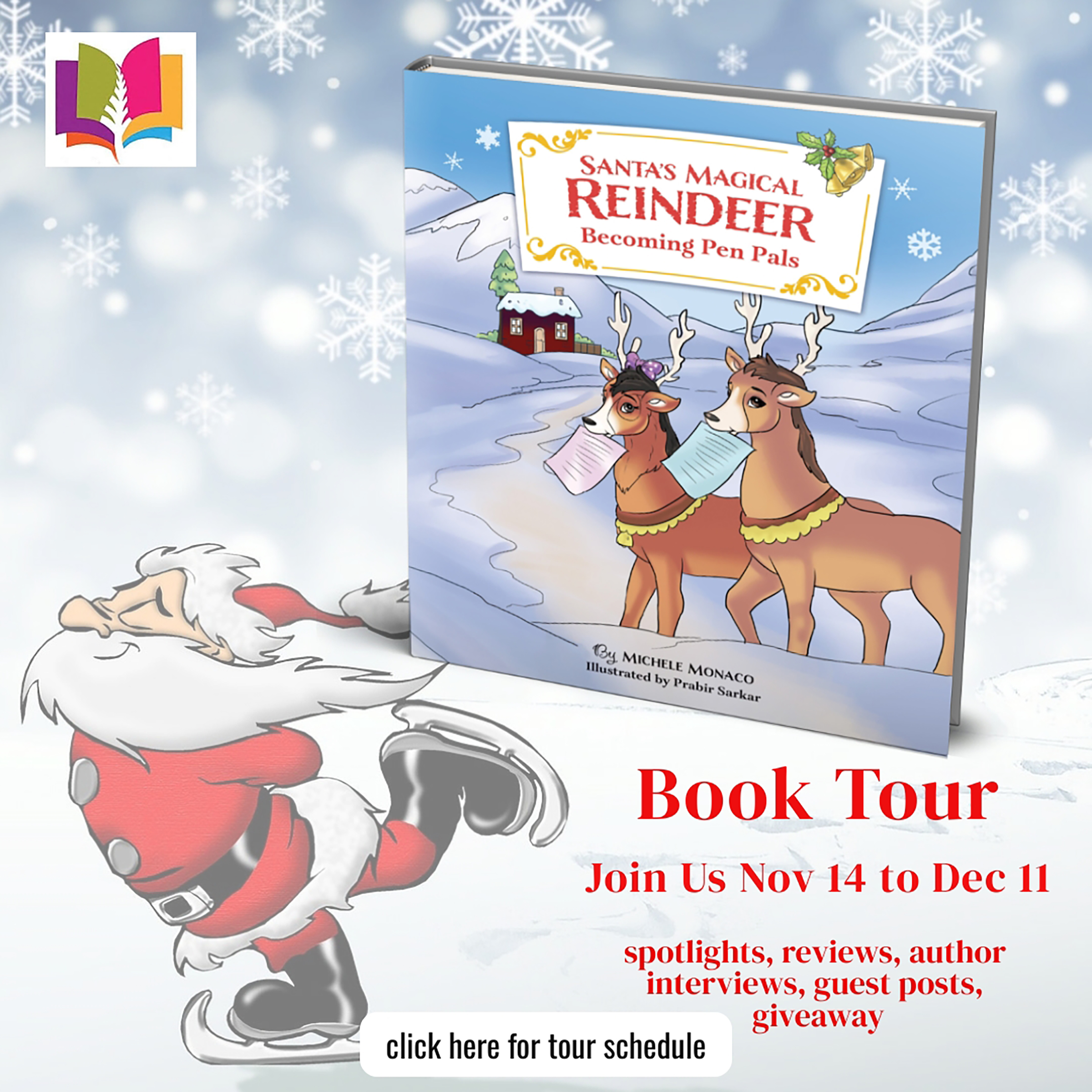 Santa's Magical Reindeer: Becoming Pen Pals by Michele Monaco | Book Review ~ Guest Post by Author ~ Giveaway (1 Signed Copy) | Children's Picture Book @ireadbooktours @sleighbellcity
