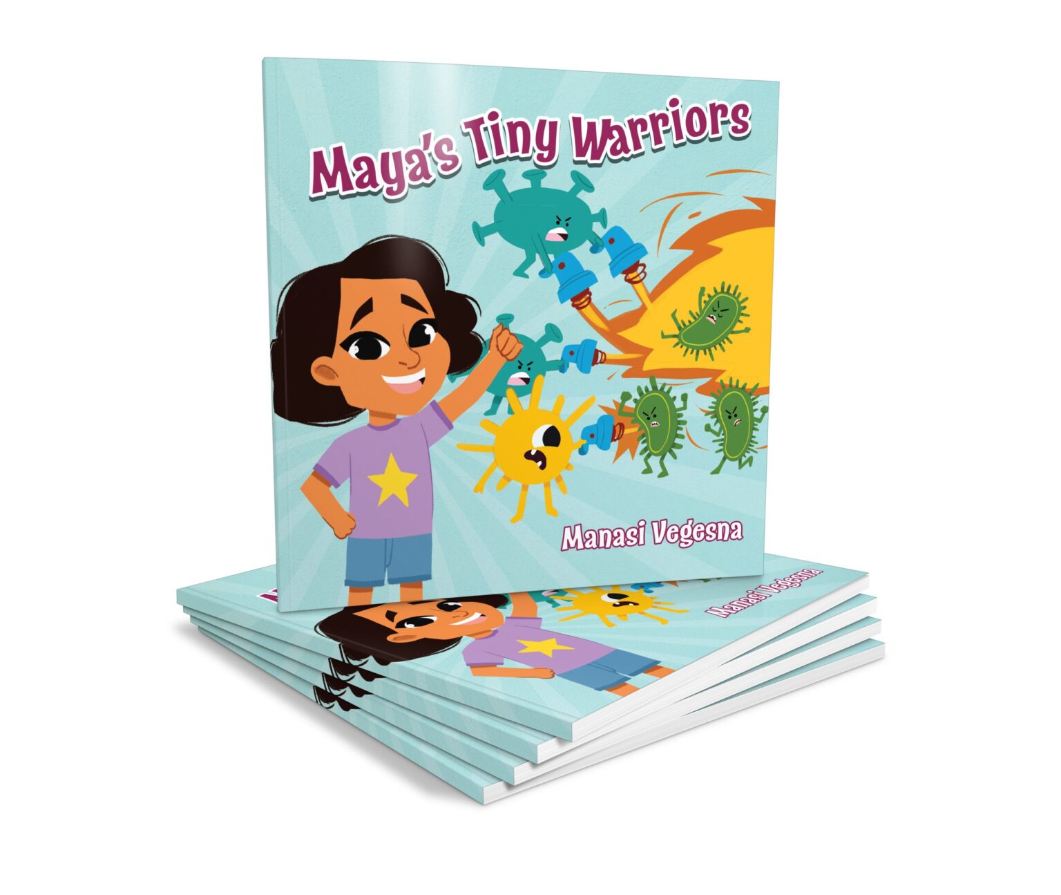 Maya’s Tiny Warriors: An Immunology Book for Kids by Manasi Vegesna | Book Review ~ Author Guest Post ~ 1 Signed Copy Available | @iReadBookTours @manasikv_ #Educational #ChildrensPictureBook 4 Maya's Tiny Warriors 3D cover